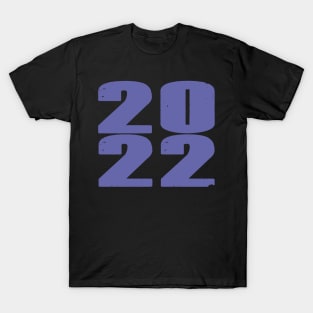 Color of the Year 2022 Very Peri Periwinkle Blue Typography T-Shirt